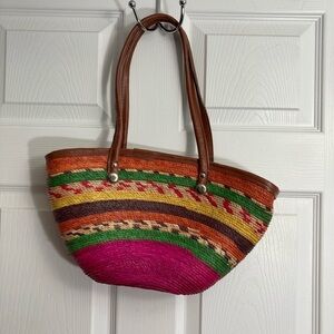 New Colorful straw purse